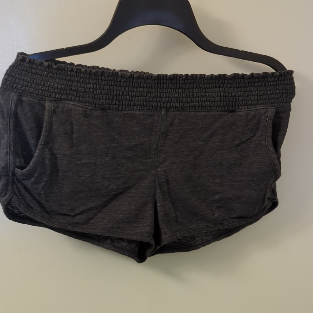 Charcoal Elastic Waist Short Pajama Shorts